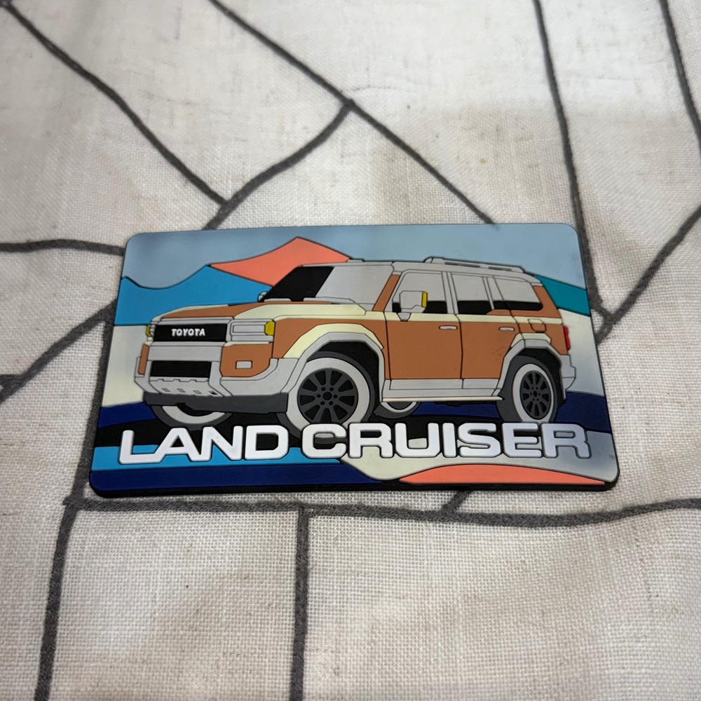 Toyota Land Cruiser Patch 3.5x2.25 Orange 250 Series PVC Rubber‎ Hook Backed